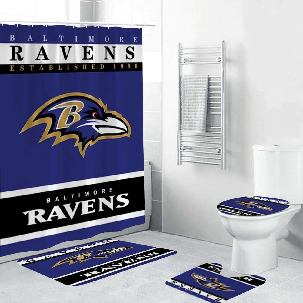 Football Team Sport Flag Ravens Shower Curtain