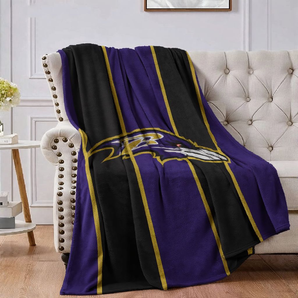 Baltimore Football Flannel Throw Blanket