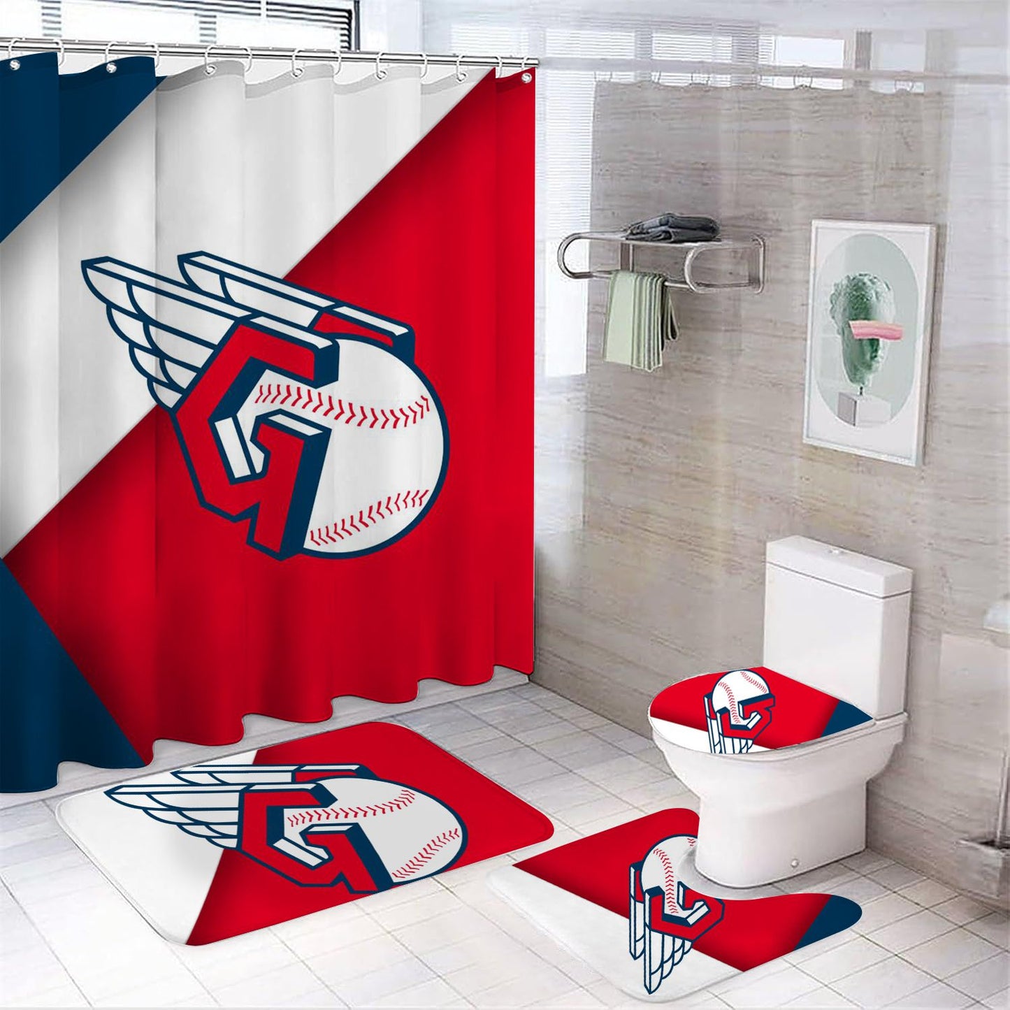 Baseball Team Sport Cleveland Shower Curtain
