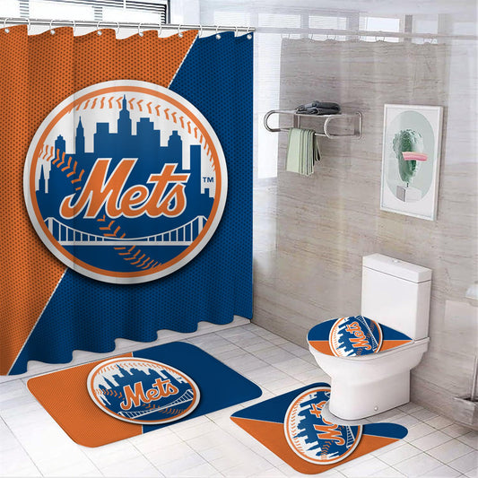 Rideau de douche NY Mets, équipe de baseball, sport, 180x180cm