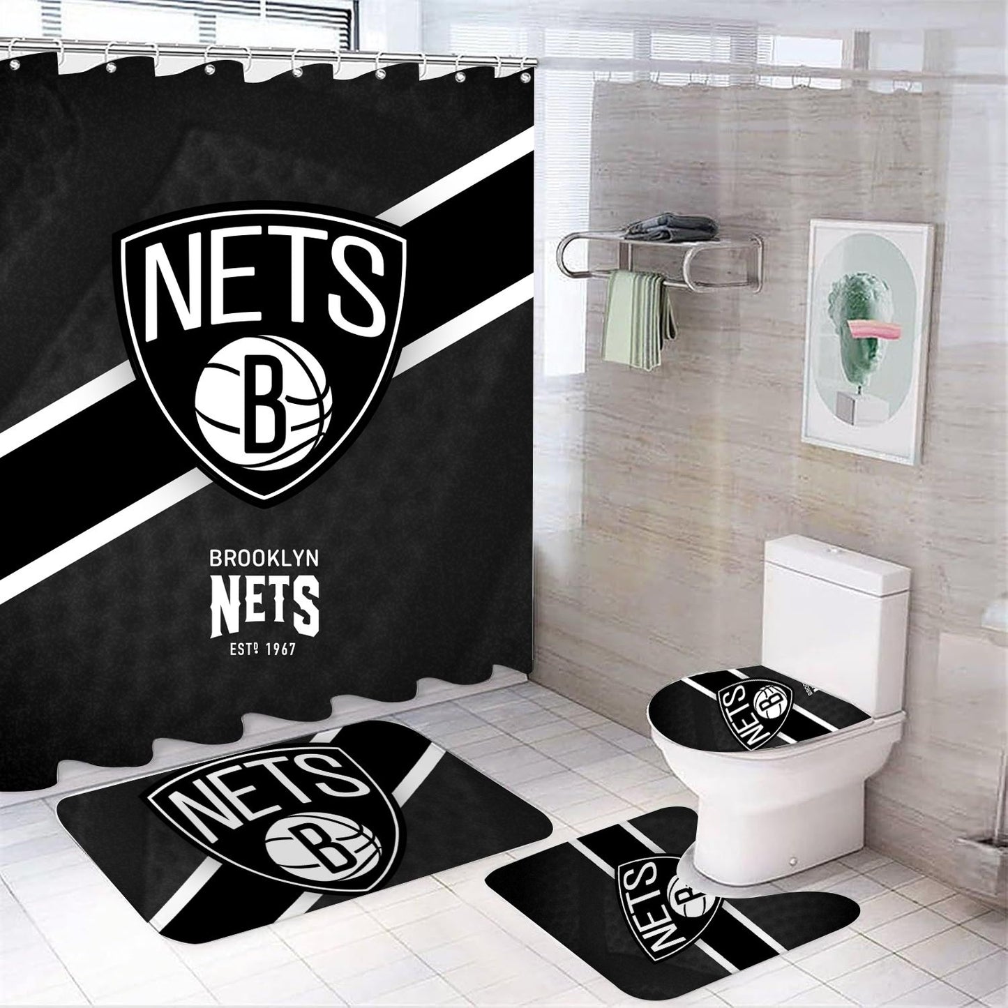 Basketball Sport Brooklyn Shower Curtain