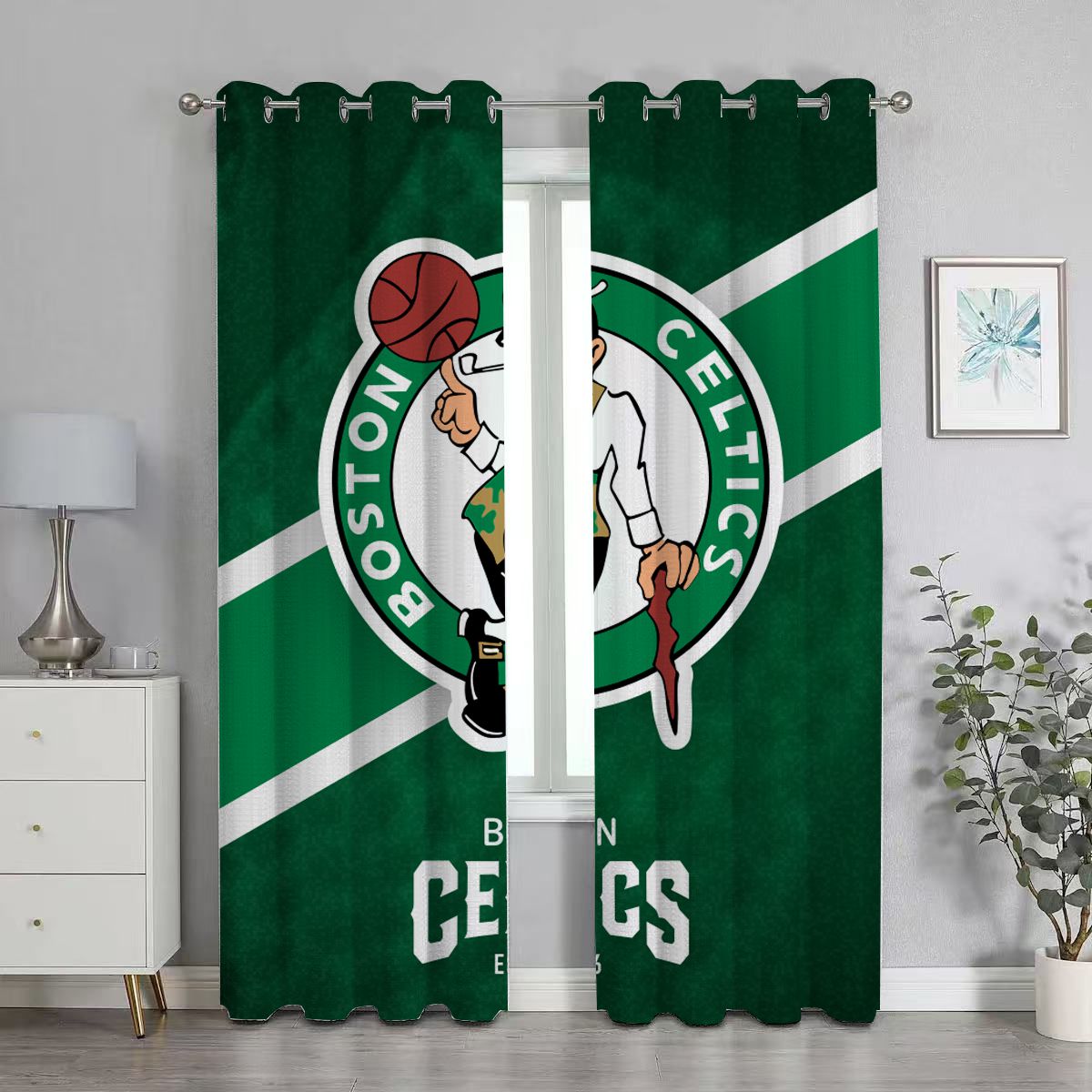 Boston Basketball Blackout Curtain
