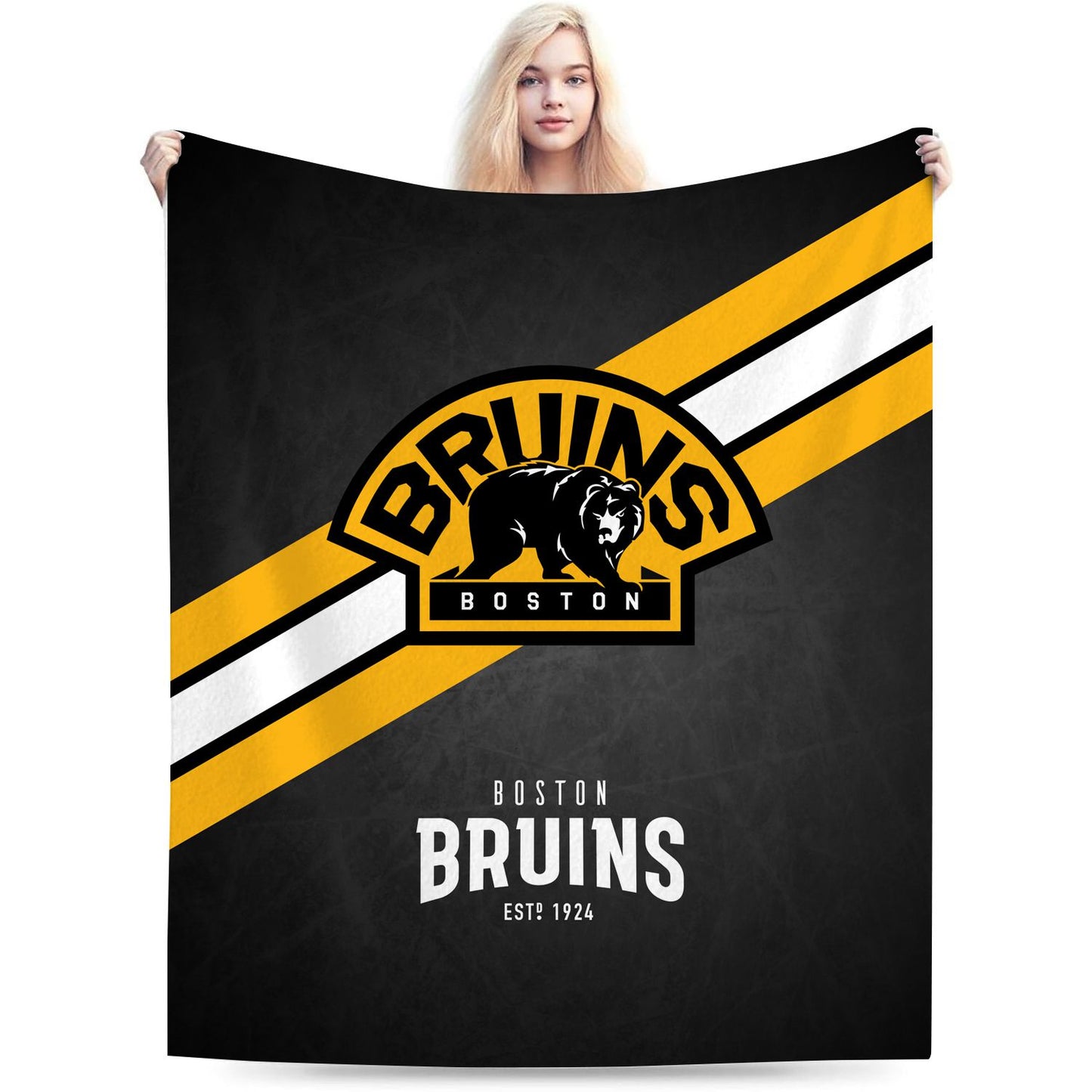 Boston Hockey Sport Throw Blanket