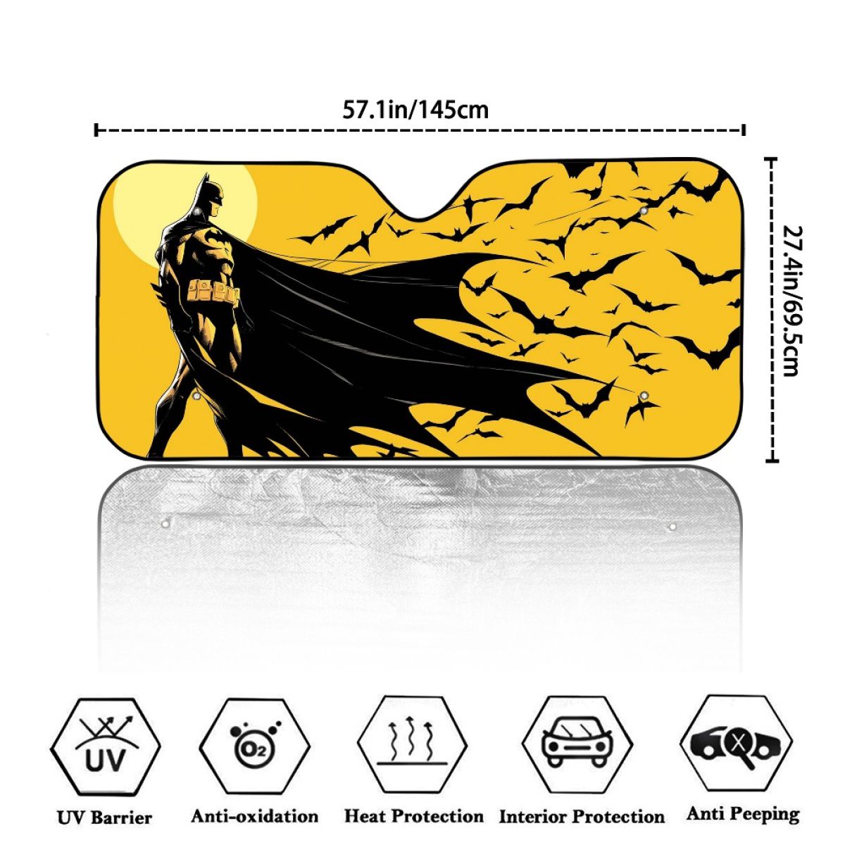 Bruce Wayne Superhero Car Sun Shade