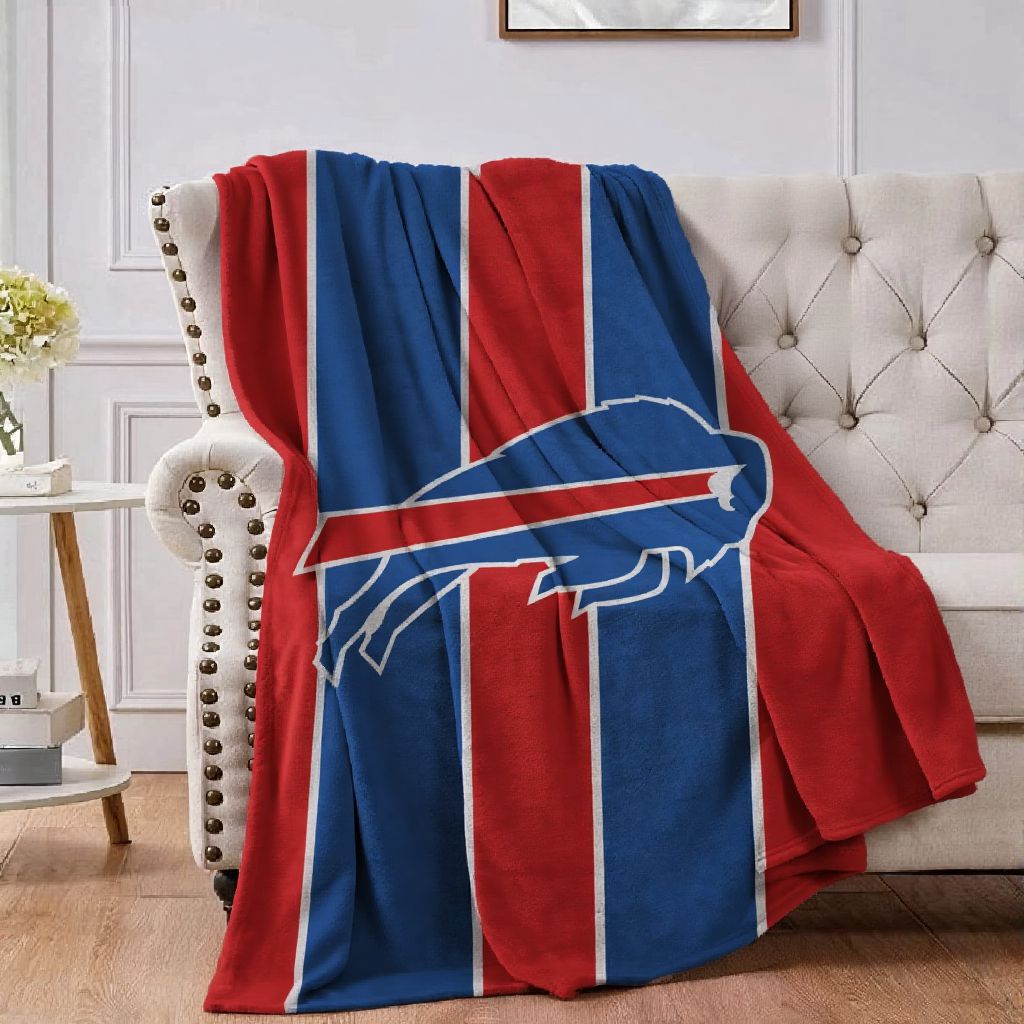 Buffalo Football Flannel Throw Blanket