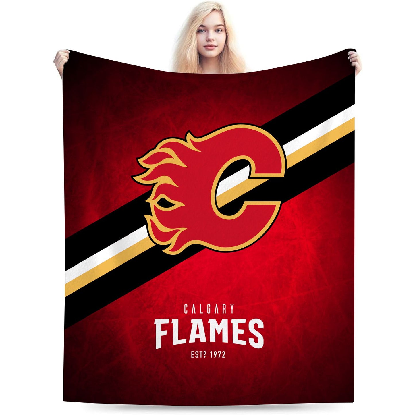 Calgary Hockey Sport Throw Blanket