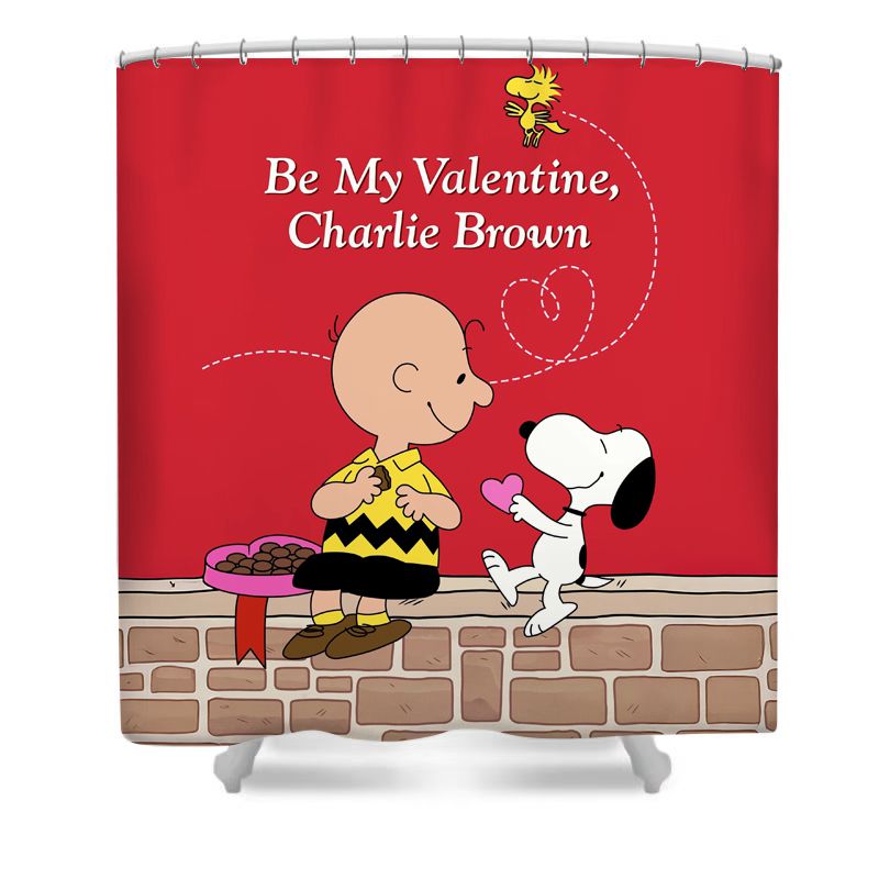 Cartoon Charlie Valentine Shower Curtain