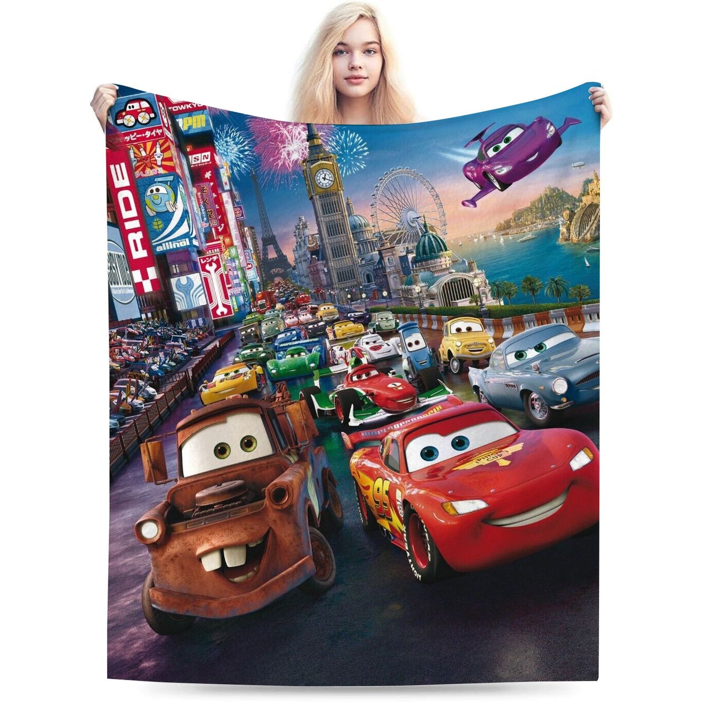 Cartoon Franchise Cars Throw Blanket