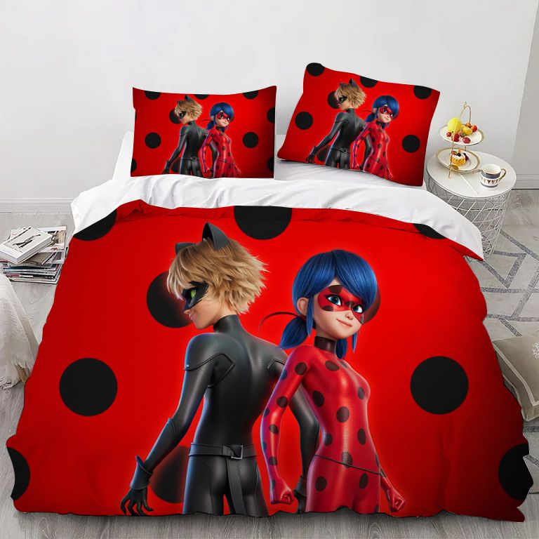 Cartoon Ladybug Bedding Set