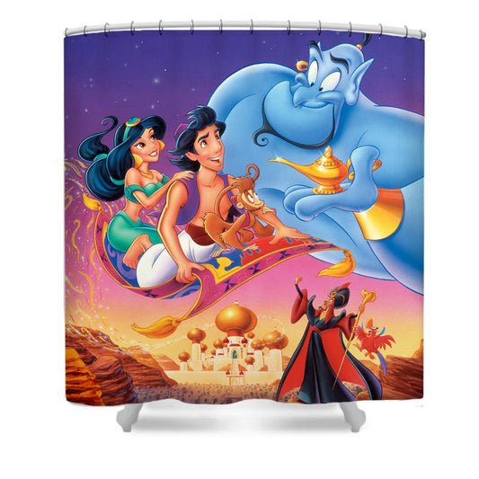 Cartoon Magic Lamp Shower Curtain