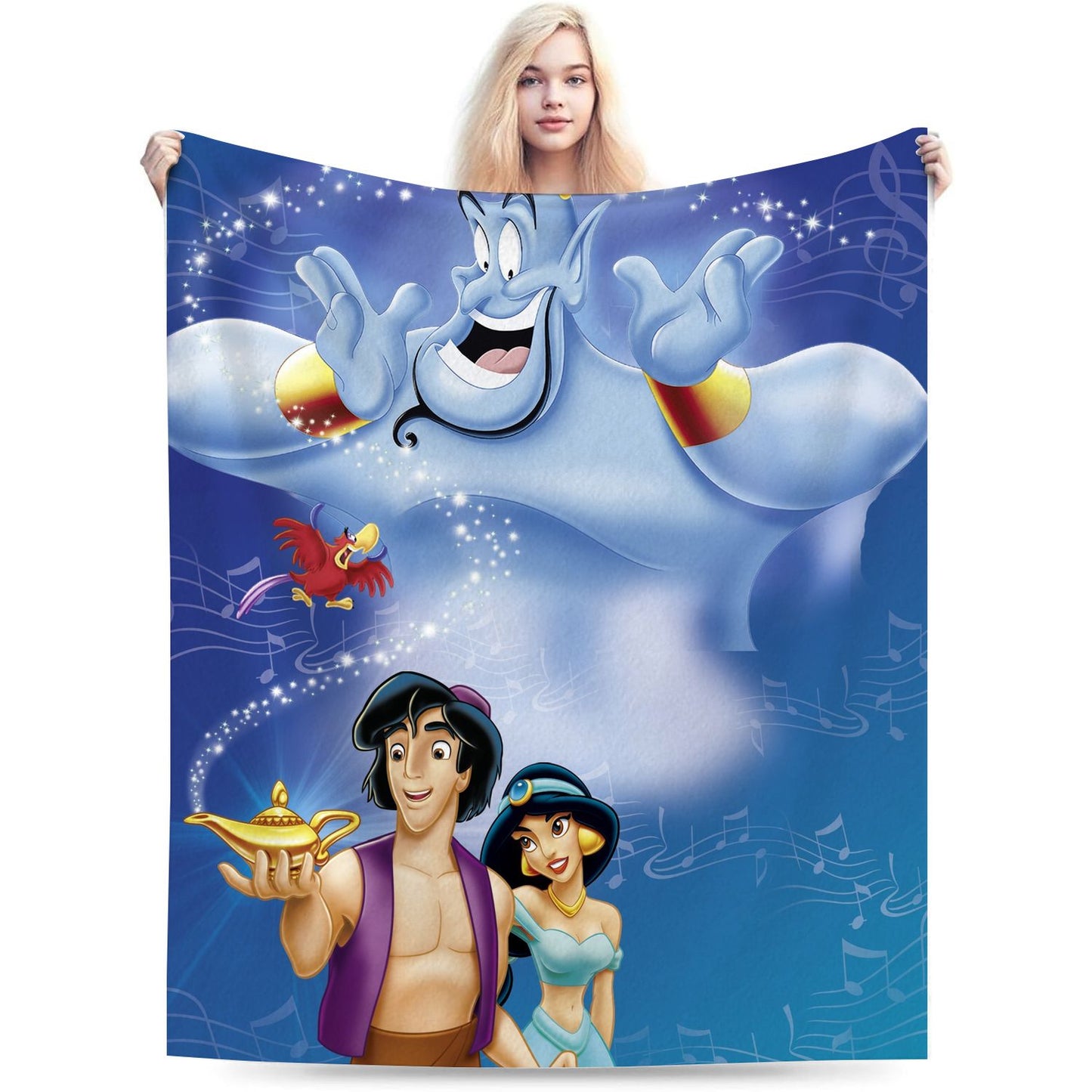 Cartoon Magic Lamp Throw Blanket