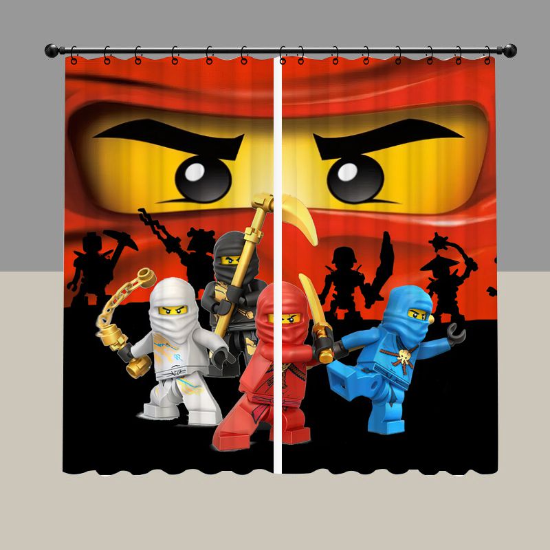 Cartoon Ninja Blackout Curtain