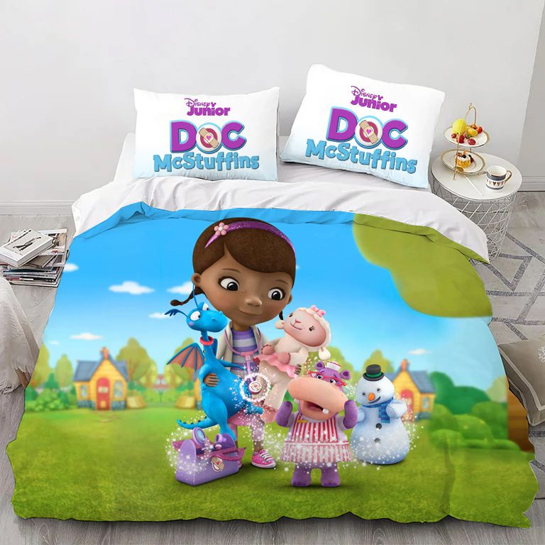 Cartoon Nurturing Girl Bedding Set