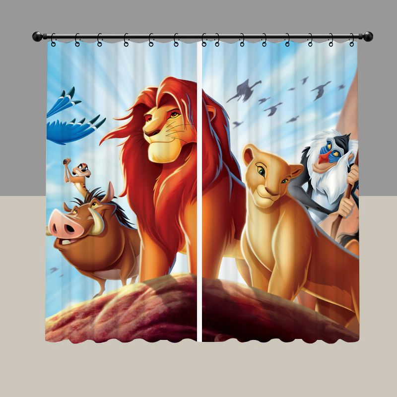 Cartoon Simba Lion Blackout Curtain