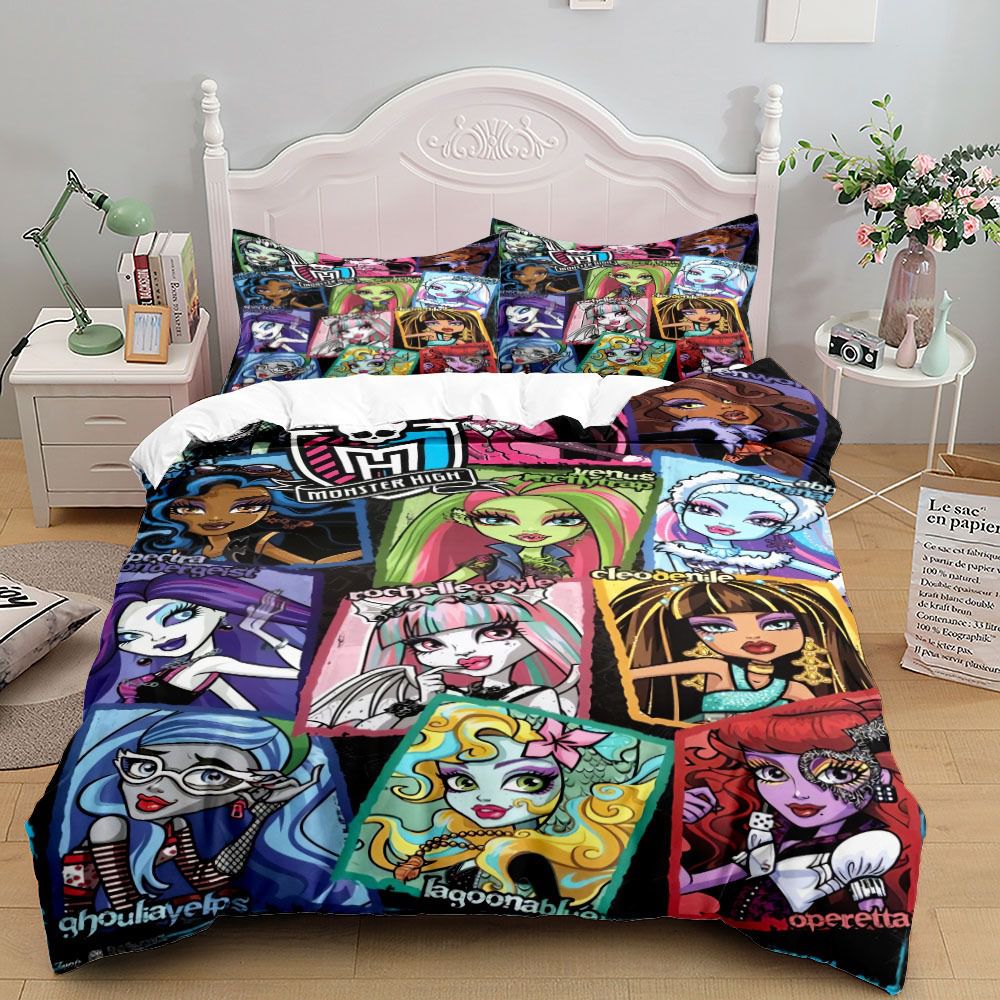 Cartoon Teen Monsters Bedding Set