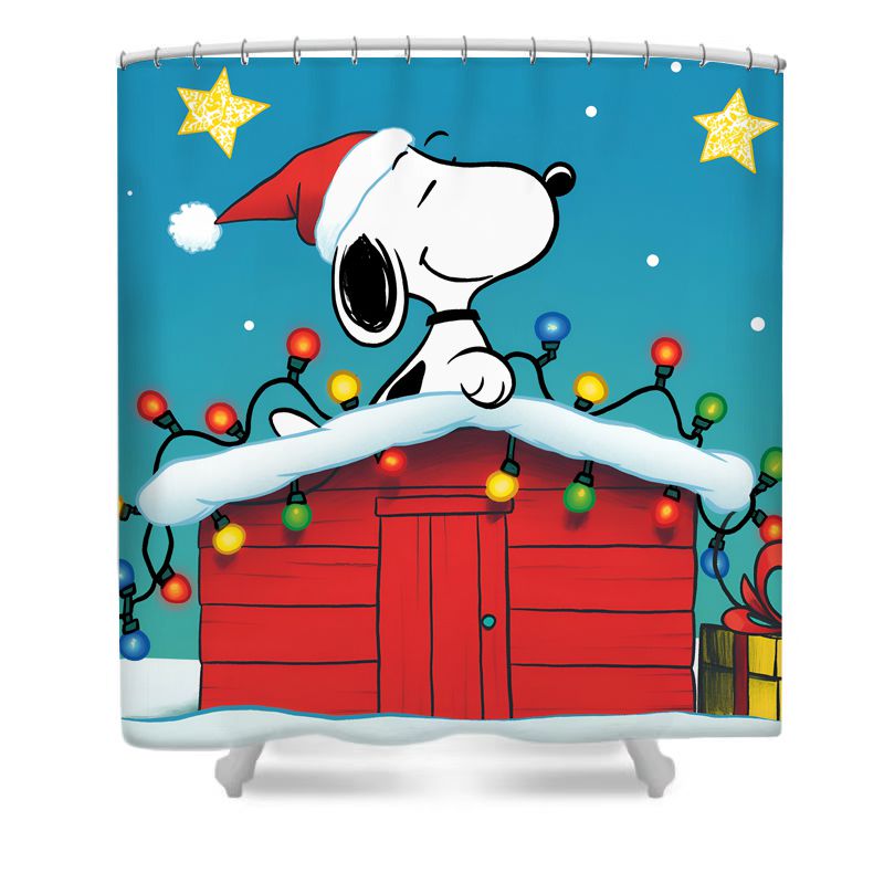 Cartoon Christmas Shower Curtain