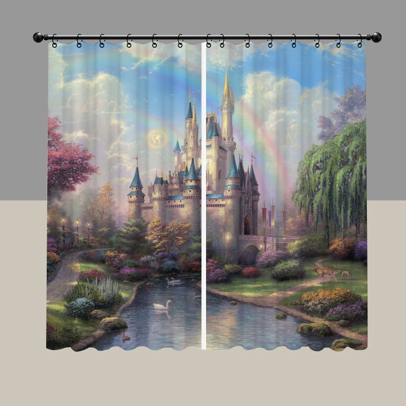 Cartoon Cinderella Blackout Curtain