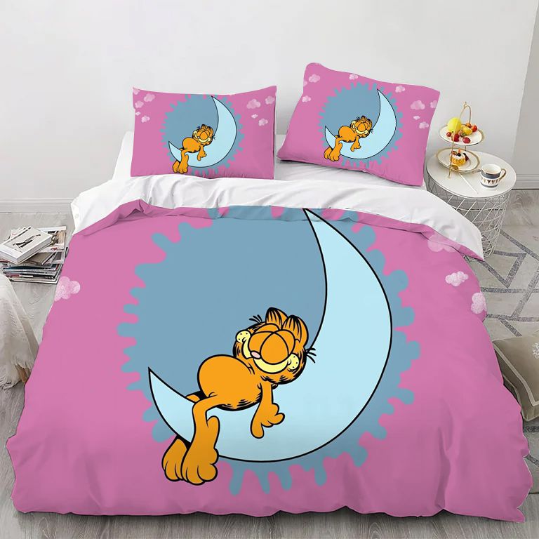 Cartoon Yellow Cat Bedding Set