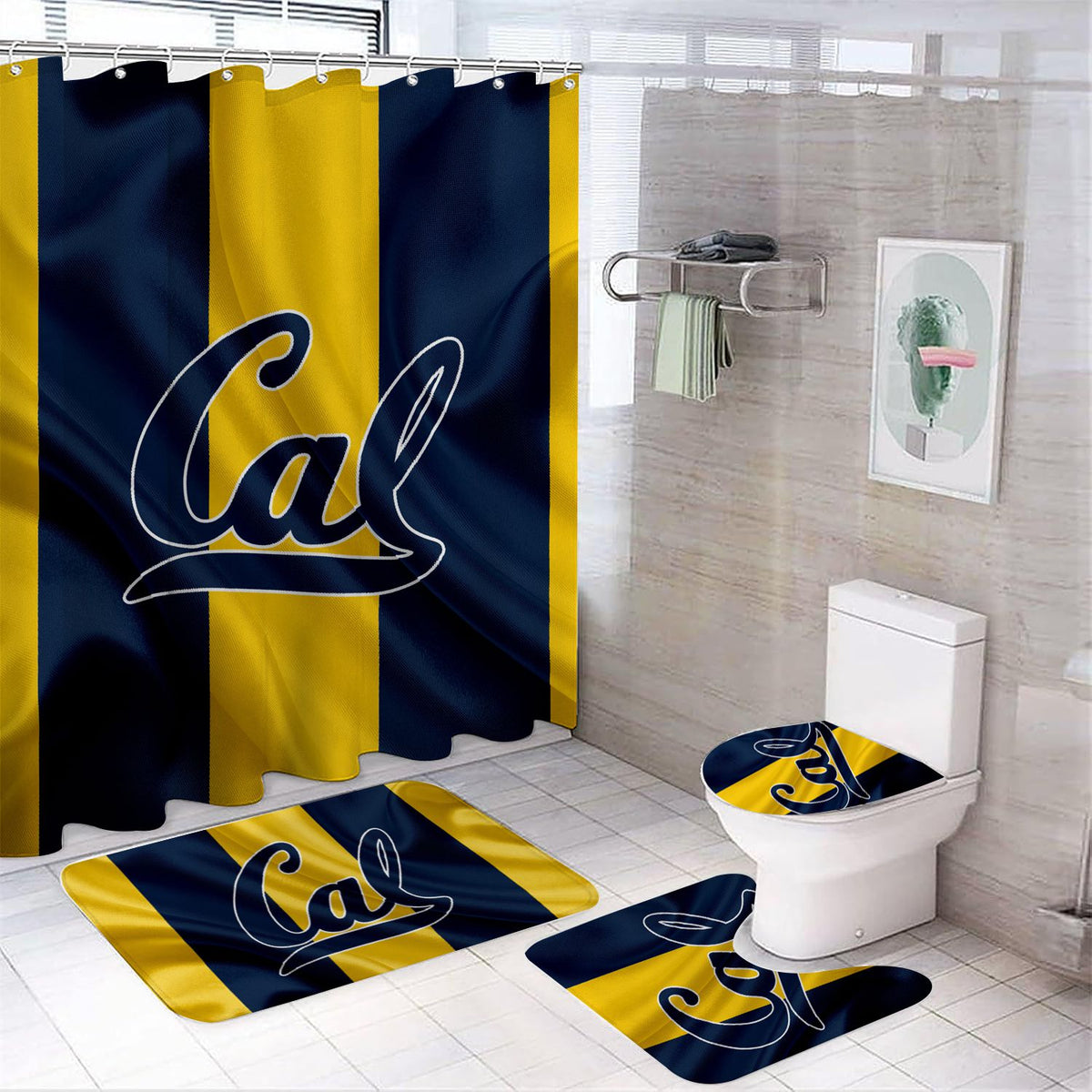 College California Sport Shower Curtain Set