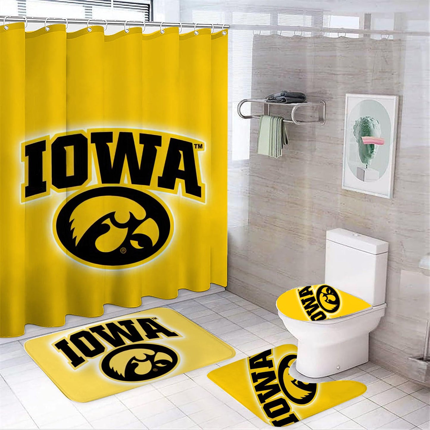 College Football Iowa Shower Curtain