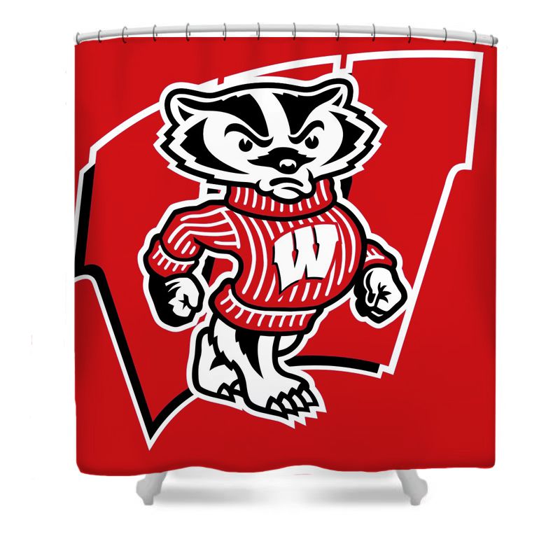 Duschvorhang Wisconsin Badger, University of Wisconsin–Madison College Sport, 180 x 180 cm