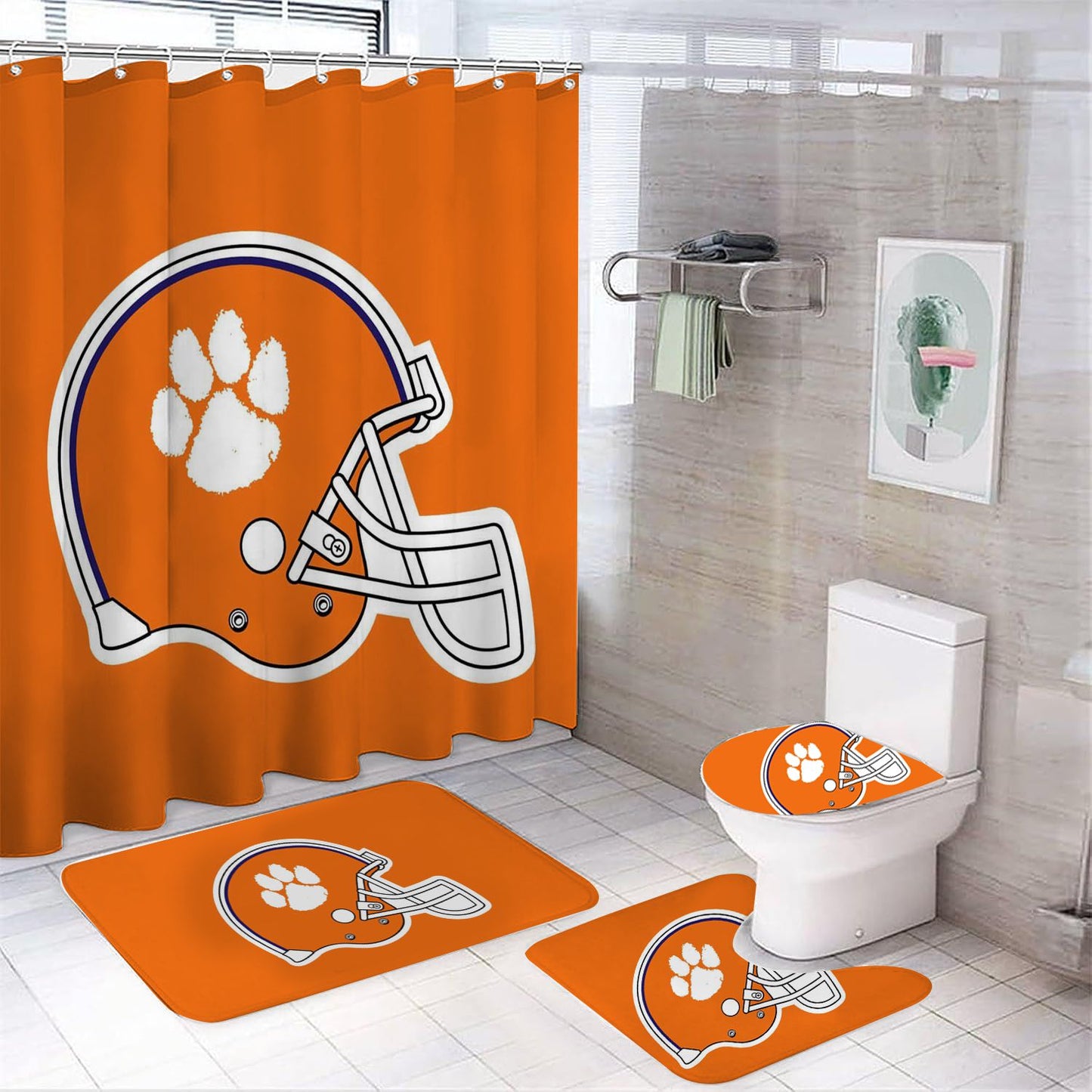 College Sport Clemson Shower Curtain