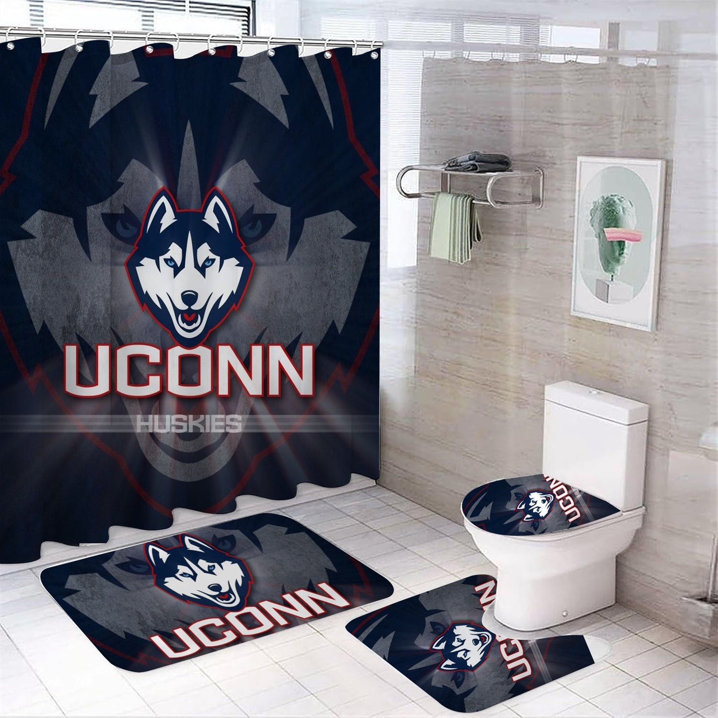 College Sport Connecticut Shower Curtain
