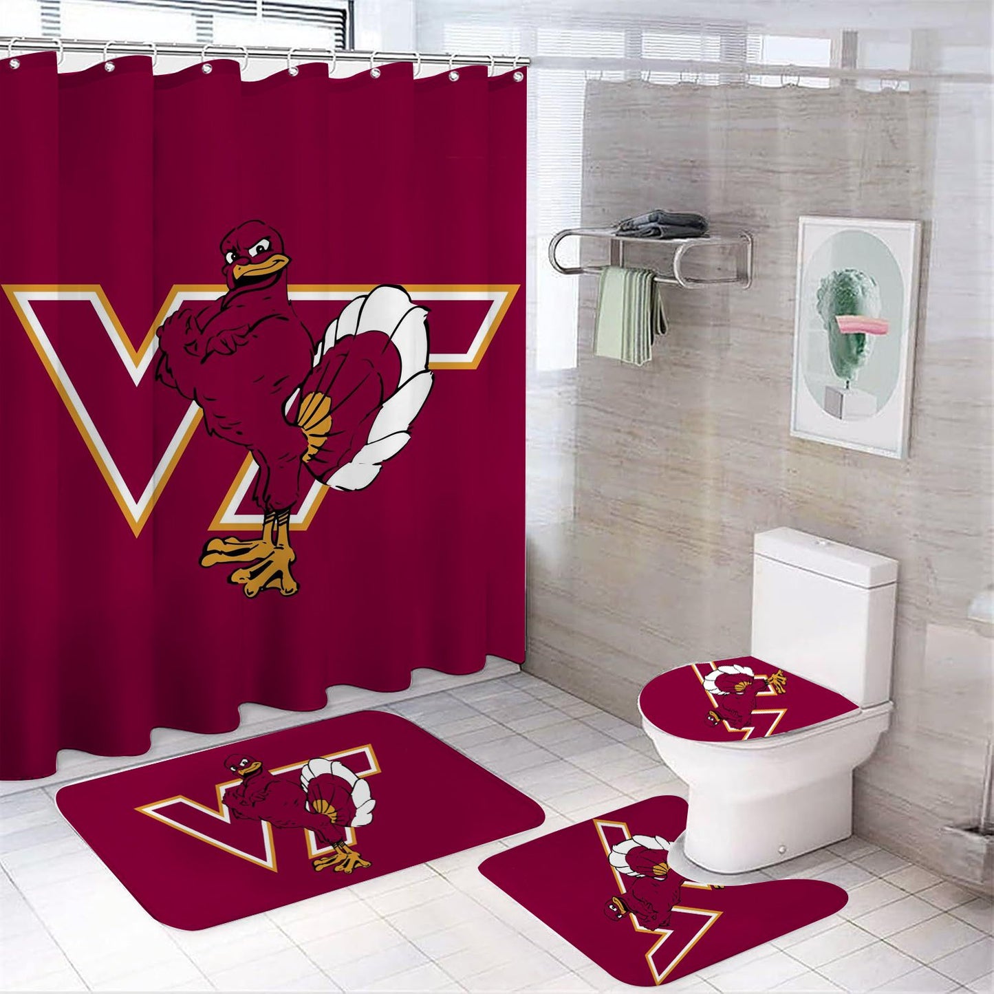 College Virginia Shower Curtain