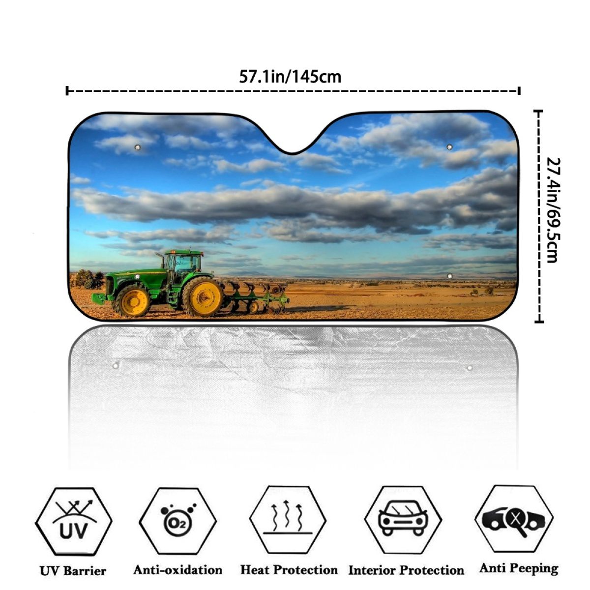 Cool Farmer Truck Car Sun Shade