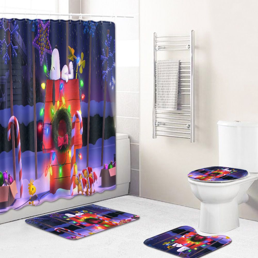 Cartoon Christmas Shower Curtain