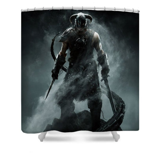 Dragonborn Warrior Shower Curtain