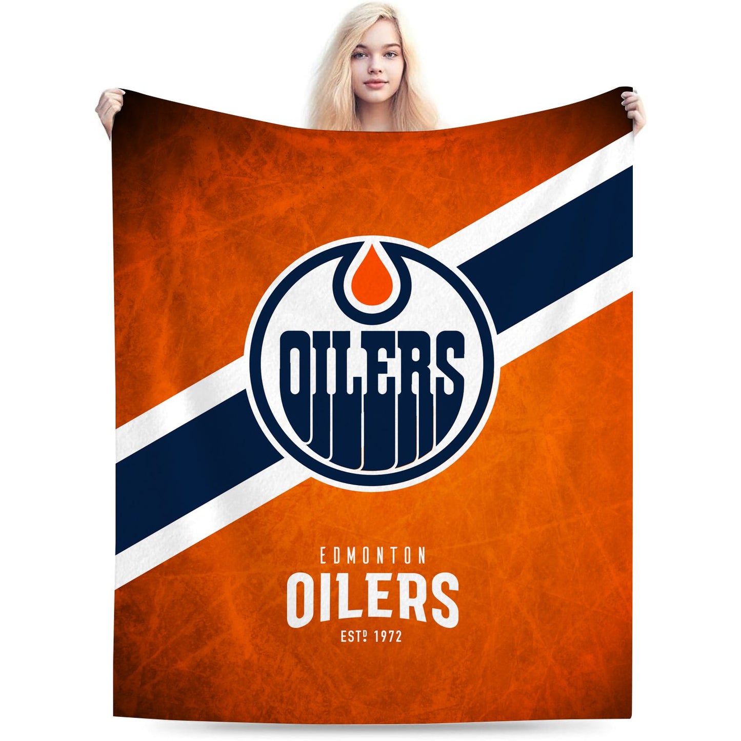 Edmonton Hockey Sport Throw Blanket