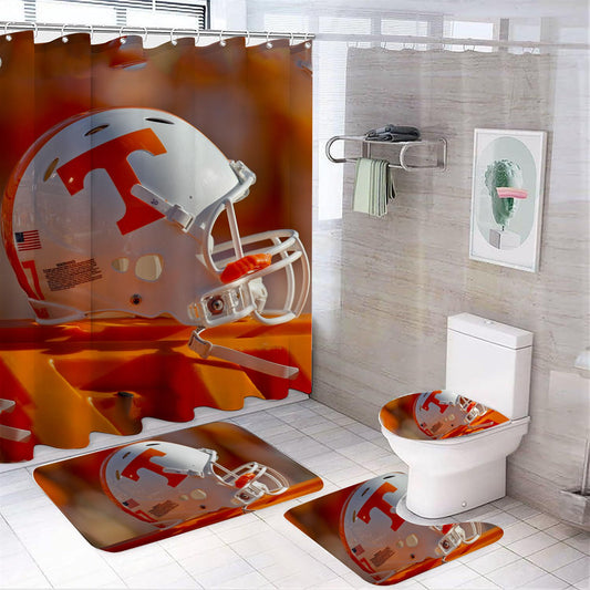 Football Helmet Print Vols Shower Curtain