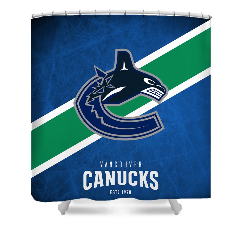 Rideau de douche Canucks de hockey sur glace