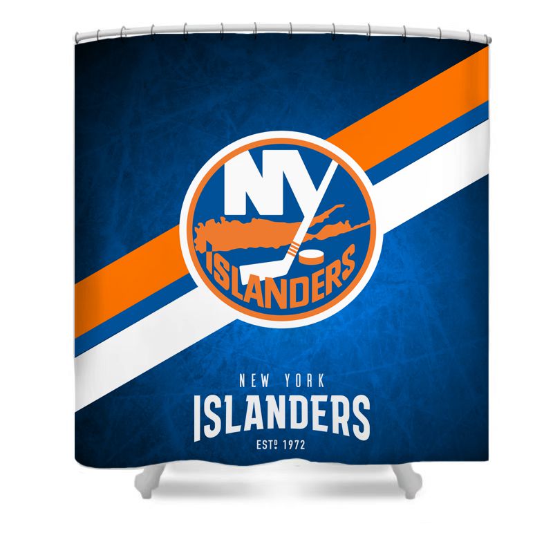Rideau de douche Islanders de hockey sur glace