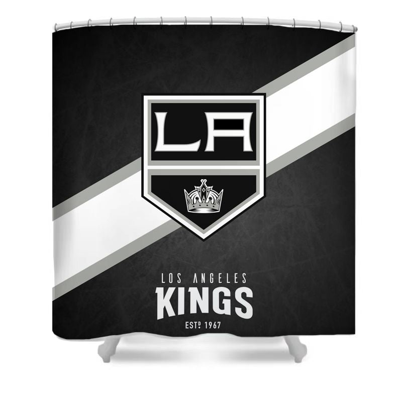Ice Hockey Los Angeles Black Shower Curtain