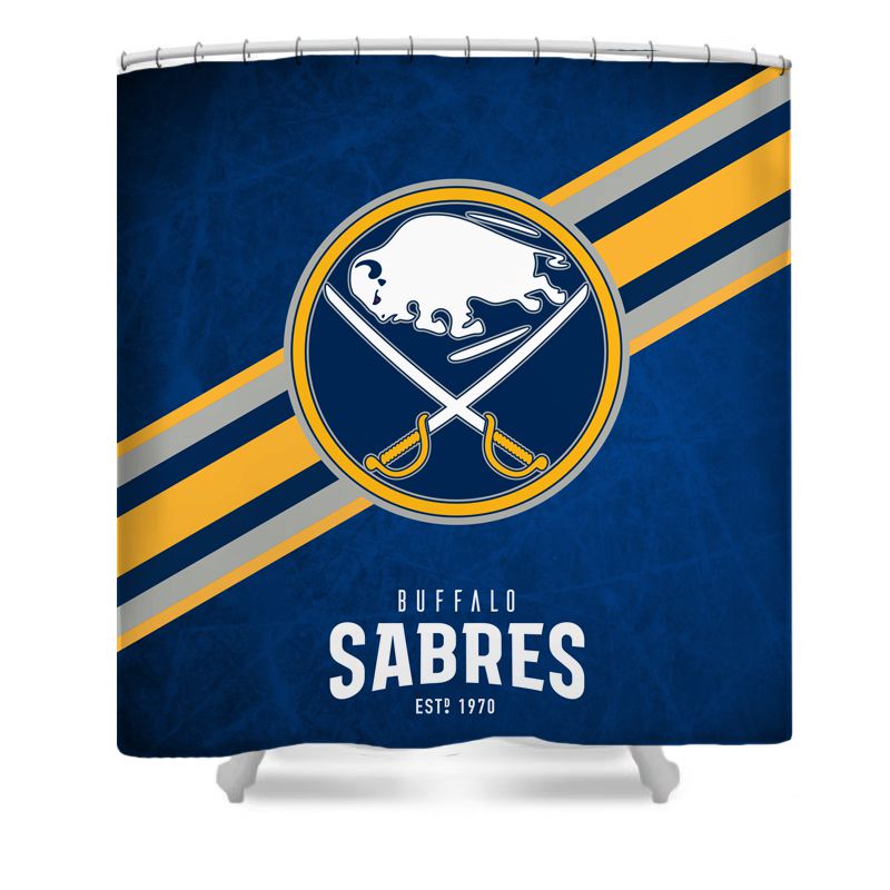 Rideau de douche Sabres de hockey sur glace