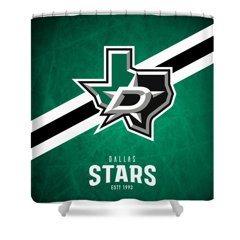 Ice Hockey Dallas Shower Curtain