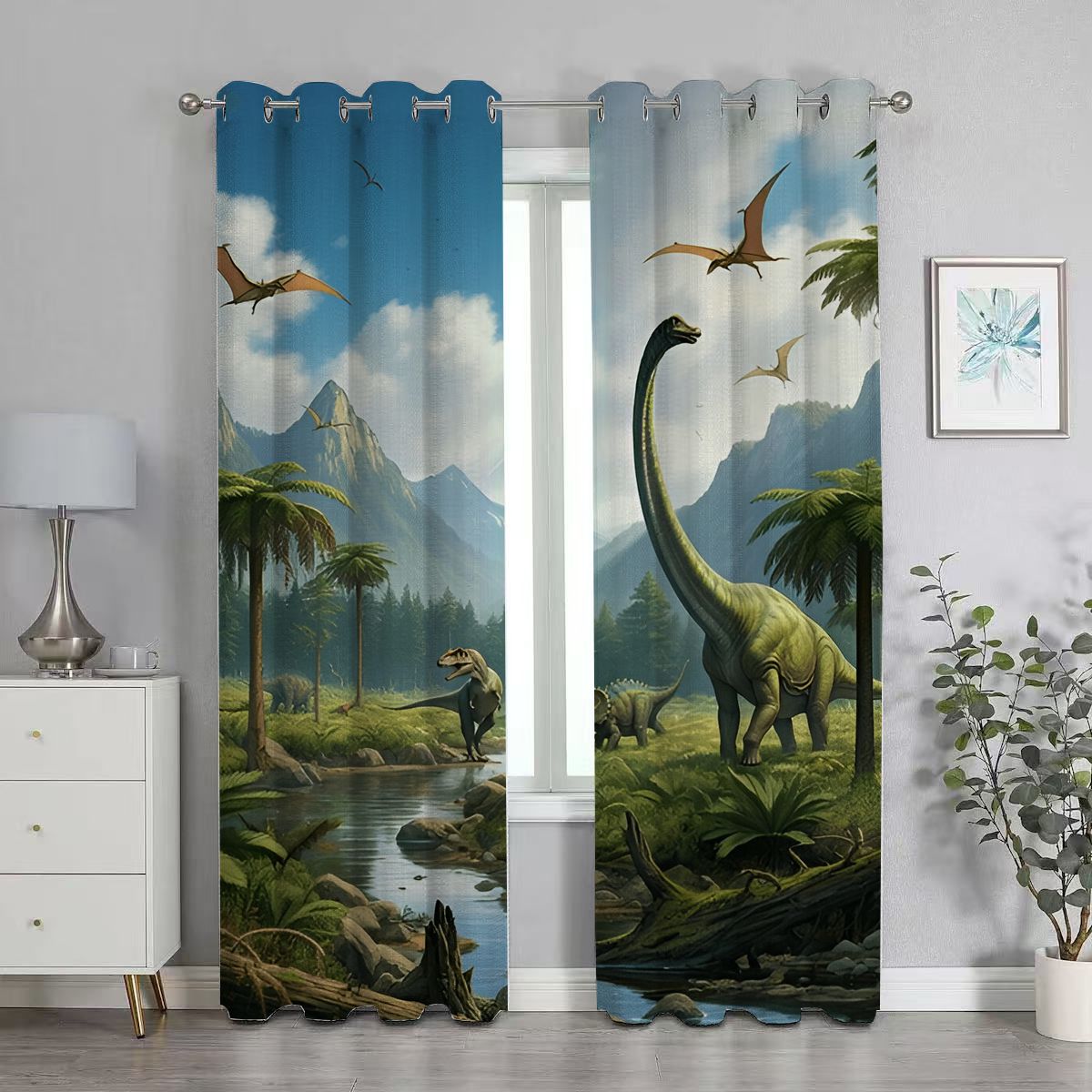 Jungle Dinosaur Blackout Curtain