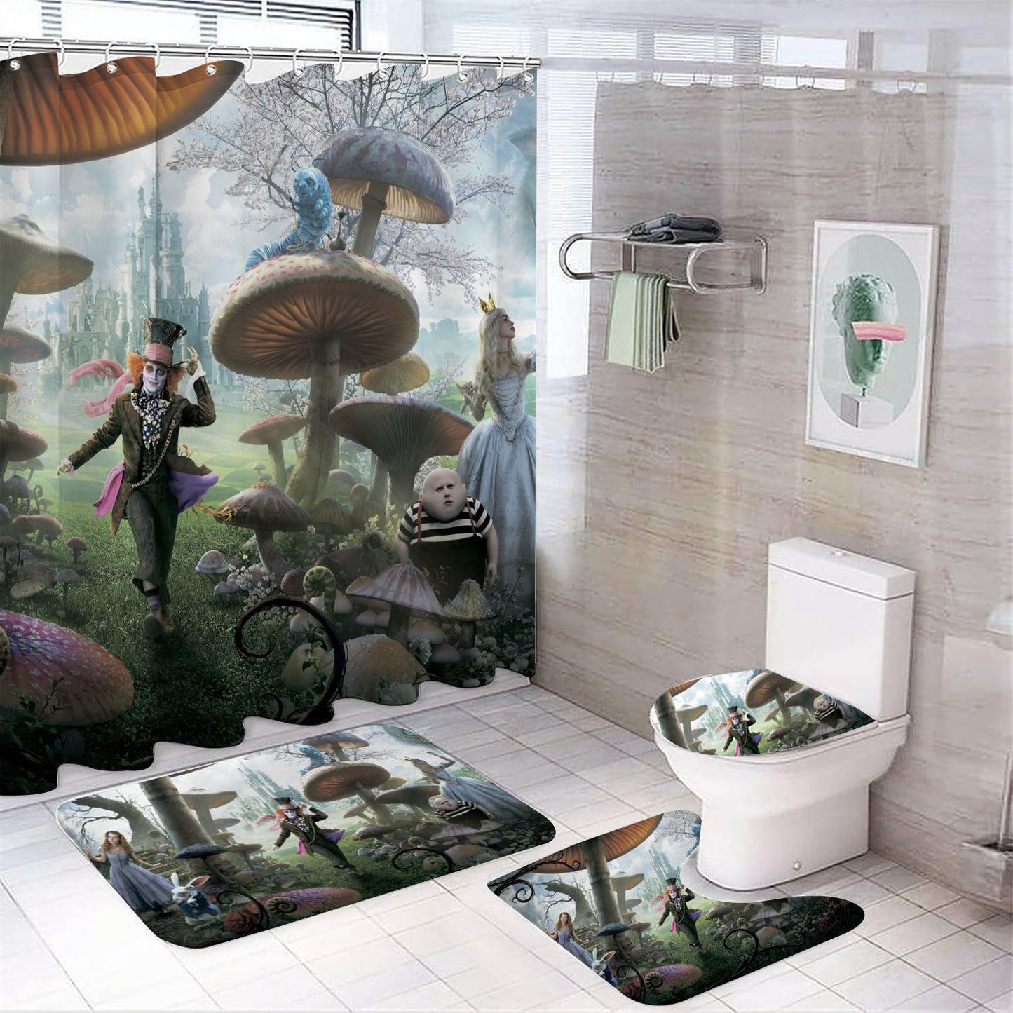 Kids Cartoon Magical Underland Shower Curtain