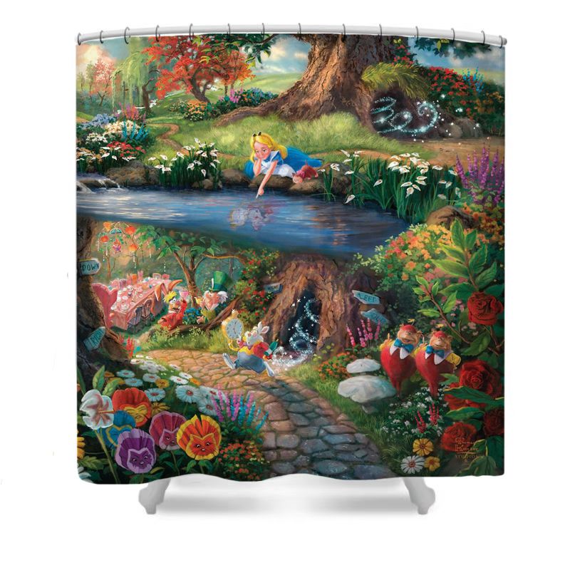 Kids Cartoon Magical Underland Shower Curtain