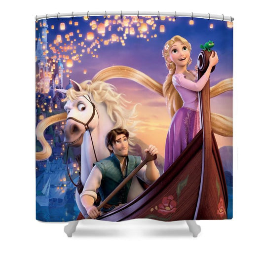 Long Blonde Hair Princess Shower Curtain