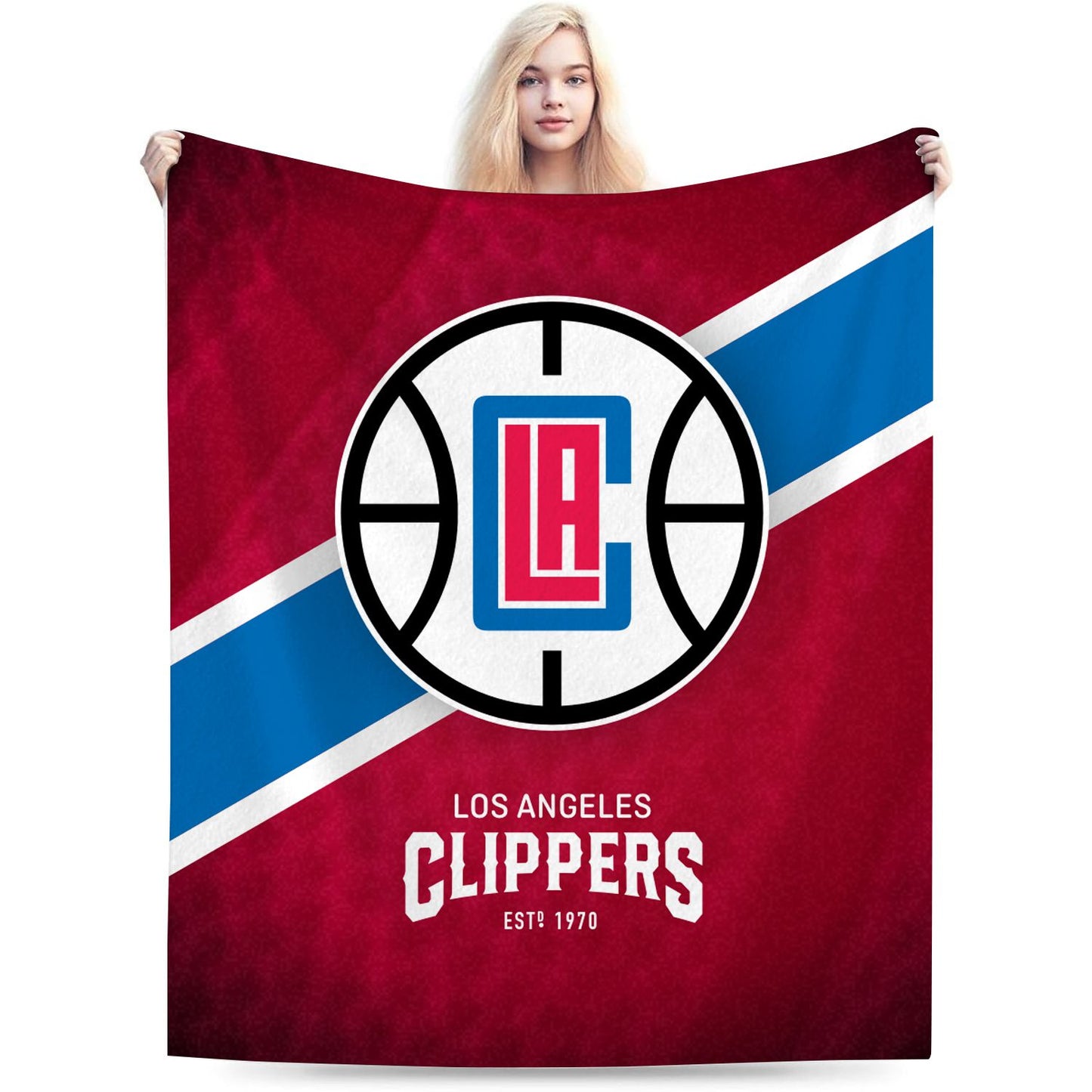 Los Angeles Blue Basketball Sport Throw Blanket