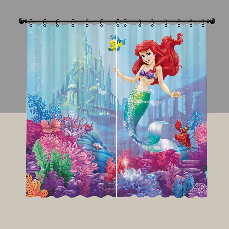 Mermaid Princess Ariel Blackout Curtain