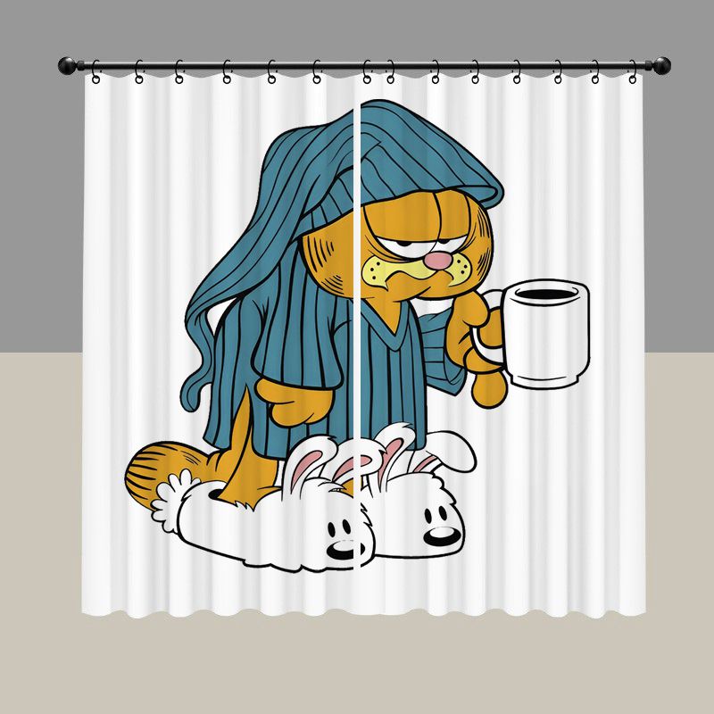 Morning Tabby Cat Blackout Curtain