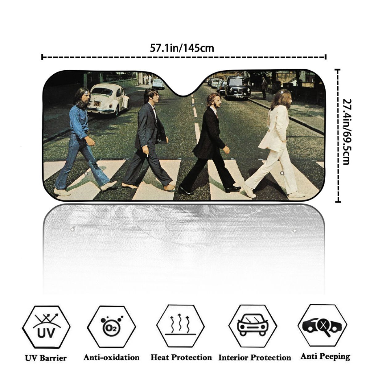 Music Album Abbey Road Car Sun Shade