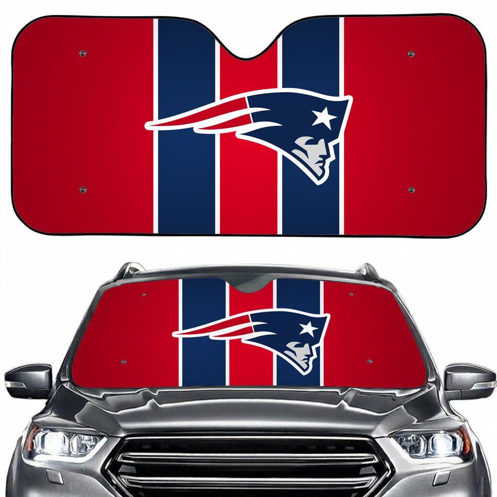 New England Football Sport Car Sun Shade