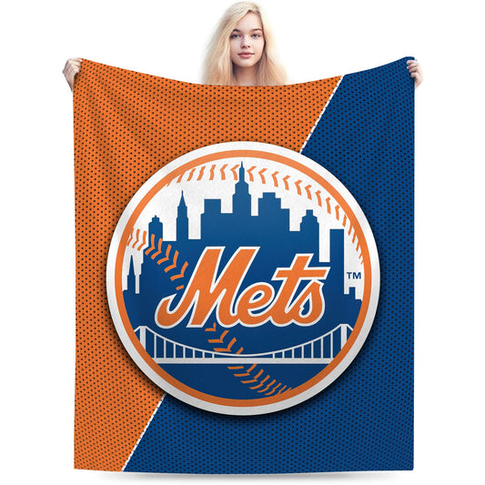 New York Yellow Baseball Throw Blanket