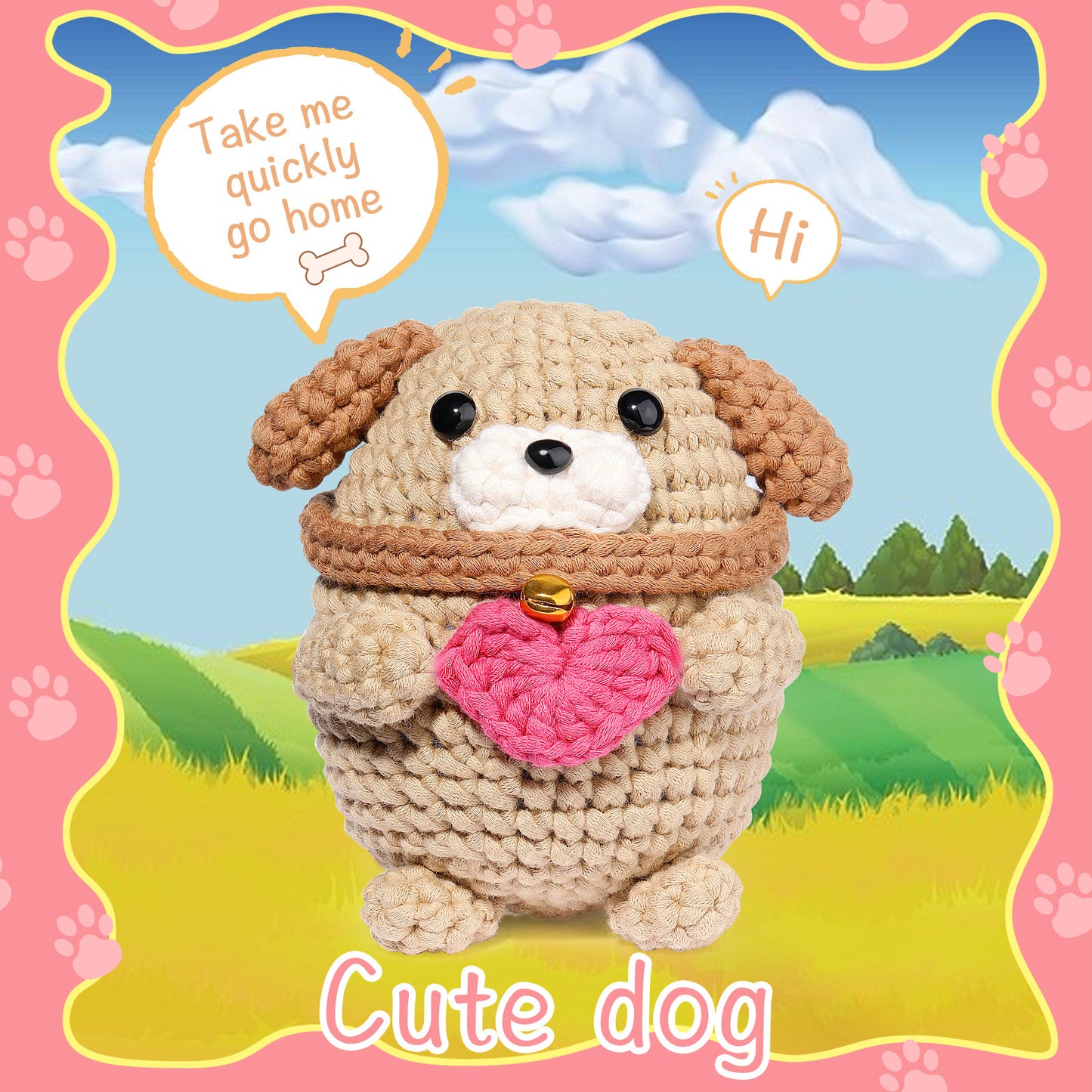 Heart of Dog Puppy Crochet Kit for Beginners