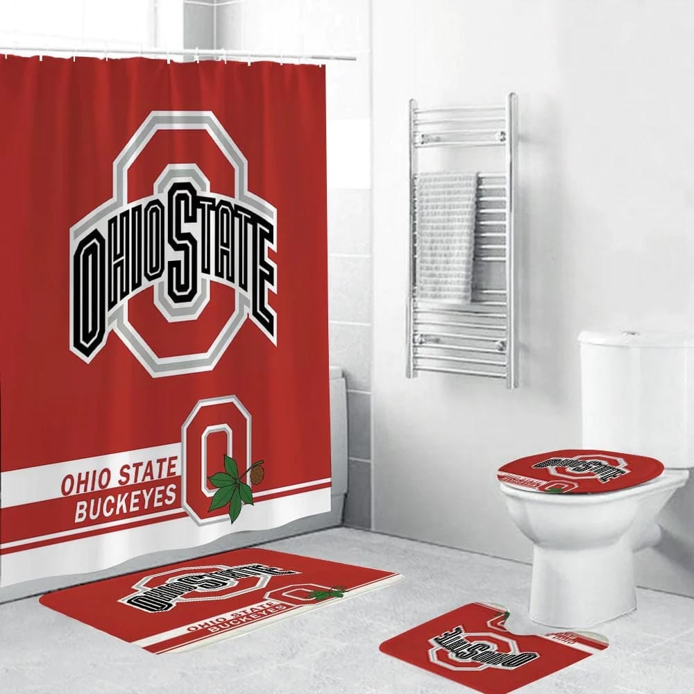 Football Team Flag Buckeyes Shower Curtain